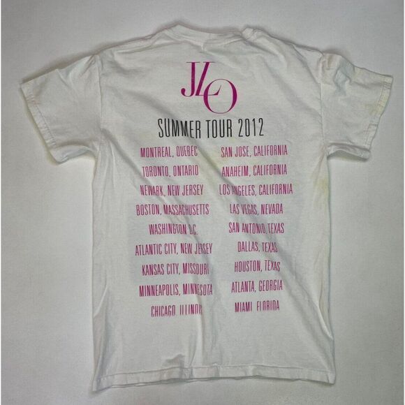 Jennifer Lopez Dance Again Summer Tour 2012 T-shirt Women Small White Music JLO - Picture 6 of 10